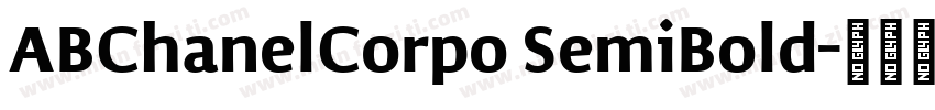 ABChanelCorpo SemiBold字体转换